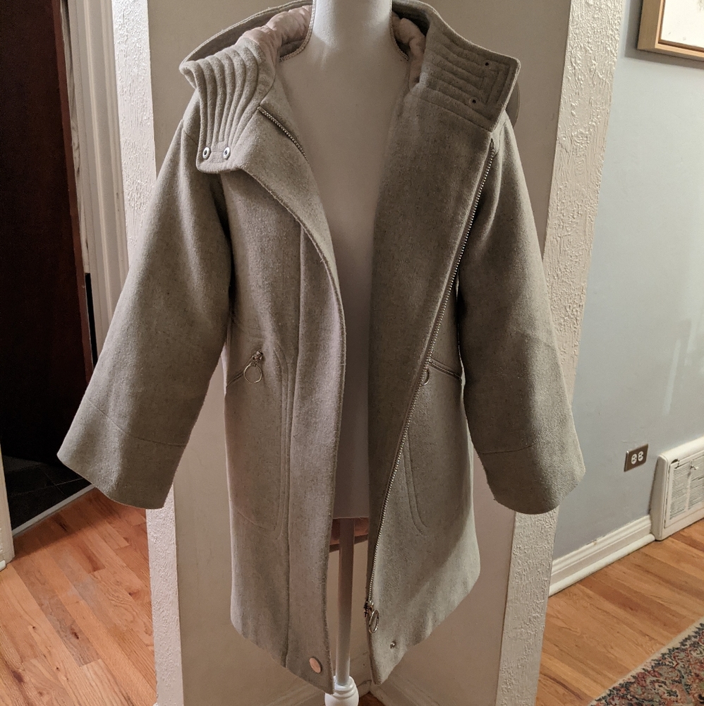 ASOS Gray Hooded Parka Coat with Formal Styling - Picture 10 of 16